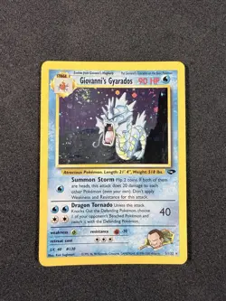 Pokemon TCG Giovanni's Gyarados Holo Swirl 5/132 Gym Challenge NM- - Image 1