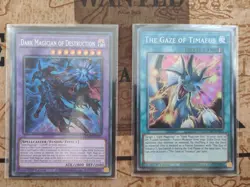 Yu-Gi-Oh! Dark Magician of Destruction SER + The Gaze of Timaeus CR Bundle - Image 1