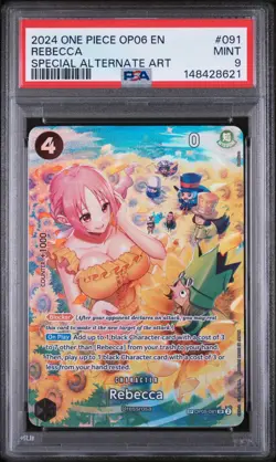 Rebecca 091 PSA 9 One Piece Special Alternate (SP) Art One Piece Op06 - Image 1