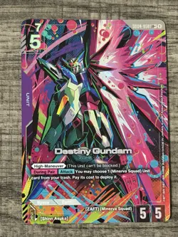 Bandai Gundam Card Game Destiny Gundam GD04-050 LR+ Holo Alt Art Unit EN - Image 1