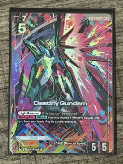 Bandai Gundam Card Game Destiny Gundam GD04-050 LR+ Holo Alt Art Unit EN - Image 3