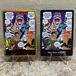 Bandai One Piece Card Game DON!! Alt Art Gold Foil/Regular 2-Card Lot Eng - Image 1