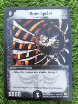 Duel Masters Trading Card Game - Bone Spider (48/110) Creature - Image 1