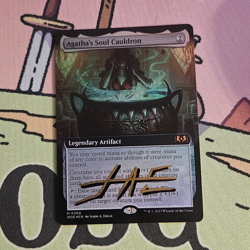 Agatha's Soul Cauldron Foil Signed Wilds of Eldraine MTG English - Image 1