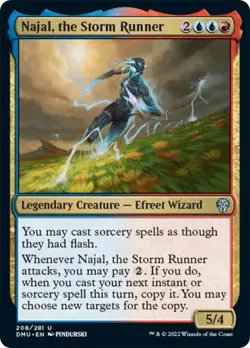 MTG Foil - Najal, the Storm Runner - 208 / NM / English - Image 1