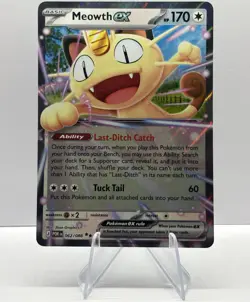 Meowth ex 062/088 Ultra Rare Holo Full Art Pokemon TCG English - Image 1