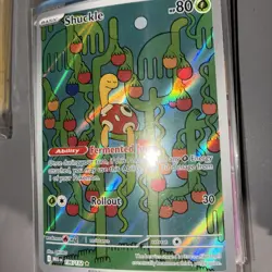 Pokemon TCG Shuckle 136/132 Me01: Mega Evolution Holo Illustration Rare NM - Image 3