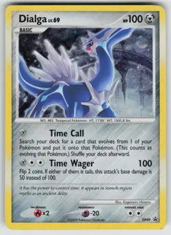 Dialga DP49 Holo Promo Diamond and Pearl Promos Pokemon Damaged - Image 1