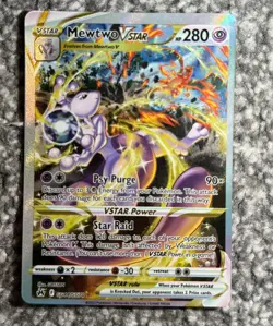 Pokemon Mewtwo VSTAR TCG Card GG44/GG70 Crown Zenith Alternative Art - Image 1