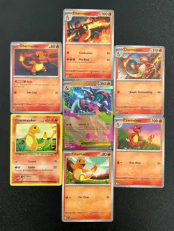 x7 Charmander Charmeleon CHARIZARD Pokemon mix Lot EX Holo Unique collection 🔥 - Image 1