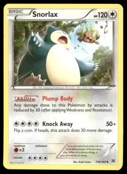 Snorlax 118/162 Uncommon BREAKthrough Pokemon Lightly Played - Image 1