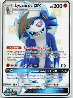 Lycanroc GX SV66/SV94 Shiny GX Rare Hidden Fates Shiny Vault Pokemon Holo NM - Image 1