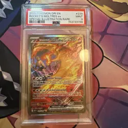 2025 POKEMON DRI EN-DESTINED RIVALS #229 TEAM ROCKET'S MOLTRES EX PSA 9 - Image 2