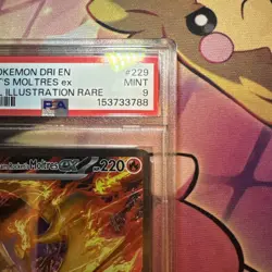 2025 POKEMON DRI EN-DESTINED RIVALS #229 TEAM ROCKET'S MOLTRES EX PSA 9 - Image 5