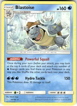 Blastoise (Cracked Ice Holo) 25/181 Holo Rare Deck Exclusives Pokemon LP - Image 1