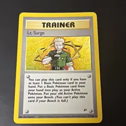 LT. SURGE HOLO Trainer 17/132 - 2000 POKEMON GYM HEROES - Image 1
