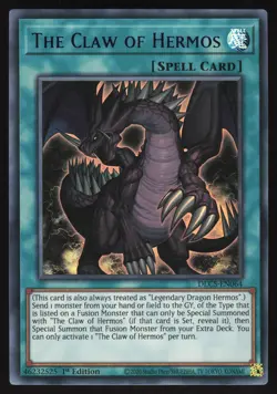 The Claw of Hermos - DLCS-EN064 - BLUE Ultra Rare - 1st Edition Yugioh - Image 1