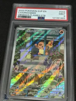 Pokemon TCG Scarlet and Violet Black Star Promo Charmander Card 044 PSA 9 - Image 4