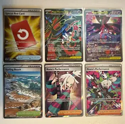 Pokemon TCG 6 Card Lot Mega Floette SIR & UR Roxie’s Performance SIR & UR - Image 1