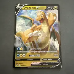 Pokemon Go Dragonite V Ultra Rare Card 49/78 - Image 1