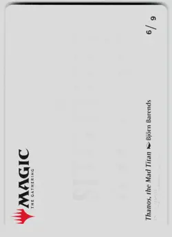 Thanos, the Mad Titan Art Card (/9) S Art Series: Marvel Super Heroes 6 NM - Image 2
