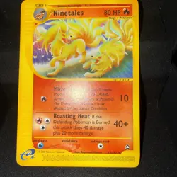 Ninetales 25/147 Rare Non-Holo Aquapolis E-Reader Pokemon Card - Image 1