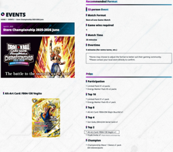 Vegito FB04-130 Alt-Art Card Dragon Ball Fusion World Championship 2025 - Image 2