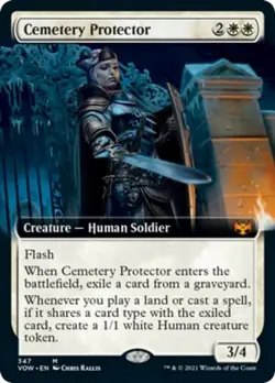 MTG Foil - Cemetery Protector (Extended Art) - 347 / NM / English - Image 1