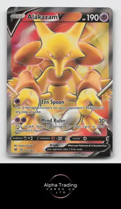 Alakazam V 172/185 Ultra Rare Vivid Voltage Pokemon Holo Near Mint - Image 1