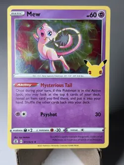 Mew 011/025 Holo Rare Celebrations Pokemon NM - Image 1