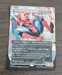 MTG Spectacular Spider-Man (0014) *Foil* Borderless Spider-Man SPM NM/MT - Image 1