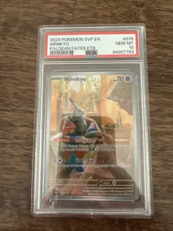 Pokemon ETB Black Star Promo 075 Mimikyu PSA 10 2024 SVP EN SV Fast Ship - Image 1