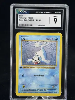 Seel #41 1st Edition Base Set 1999 Pokemon Game CGC 9 💦 - Image 1