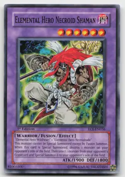 Elemental Hero Necroid Shaman EOJ-EN036 Enemy of Justice Yu-Gi-Oh NM - Image 1
