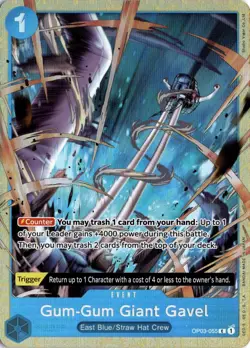 Gum-Gum Giant Gavel (Best Selection Vol. 2) OP03-055 One Piece Promo NM - Image 1