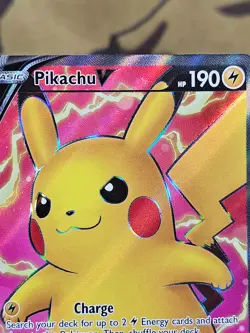 Pokemon TCG Pikachu V 170/185 Vivid Voltage Full Art Ultra Rare Holo Card NM - Image 2