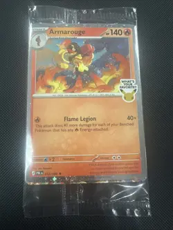 New Rare Armarouge Pokemon Best Buy Promo Card 2026 Pre-release Pitch Black - Image 1