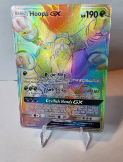 Hoopa GX Full Art Secret Rare Holo 187/181 Pokemon Card - Image 1