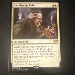 Wizards of the Coast MTG Smothering Tithe Enchantment Rare Reg #022 - Image 1