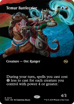 Foil - Temur Battlecrier (Borderless) - 372 / NM / English MTG - Image 1