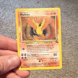 Moltres 12/62 Fossil Holo Rare Unlimited English 1999 70 HP WOTC - Image 1