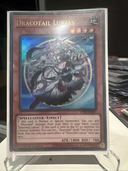 JUSH-EN001 Dracotail Lukias Ultra Rare Yu-Gi-Oh Card 1st Edition New - Image 1