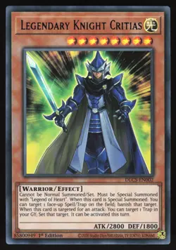 Legendary Knight Critias - DLCS-EN002 - PURPLE Ultra Rare - 1st Edition Yugioh - Image 1
