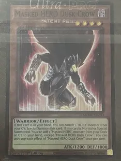 Masked HERO Dusk Crow MZMU-EN014 Maze of Muertos 1st Edition Super Rare NM - Image 1