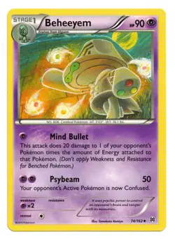 Pokemon Card: Beheeyem 74/162 XY Breakthrough Set! EX - Image 1