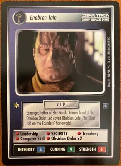 Enabran Tain Star Trek CCG Card Game DS9 Rare LP - Image 1