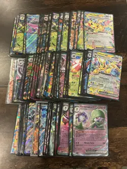 Pokemon Tcg Double Rare EX Lot 100 Cards- All Scarlet & Voilet And Mega Evolutio - Image 2