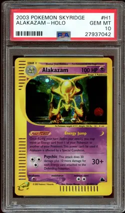 PSA 10 GEM MINT Alakazam H1/H32 HOLO RARE Skyridge Pokemon Card - Image 1