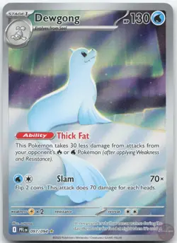 Dewgong 097/094 Illustration Rare Phantasmal Flames Pokemon Near Mint - Image 1