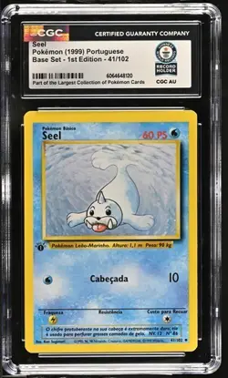 Pokemon CGC World Record Holder Base Set - Seel 41/102 1st Edition 1999 - Image 1